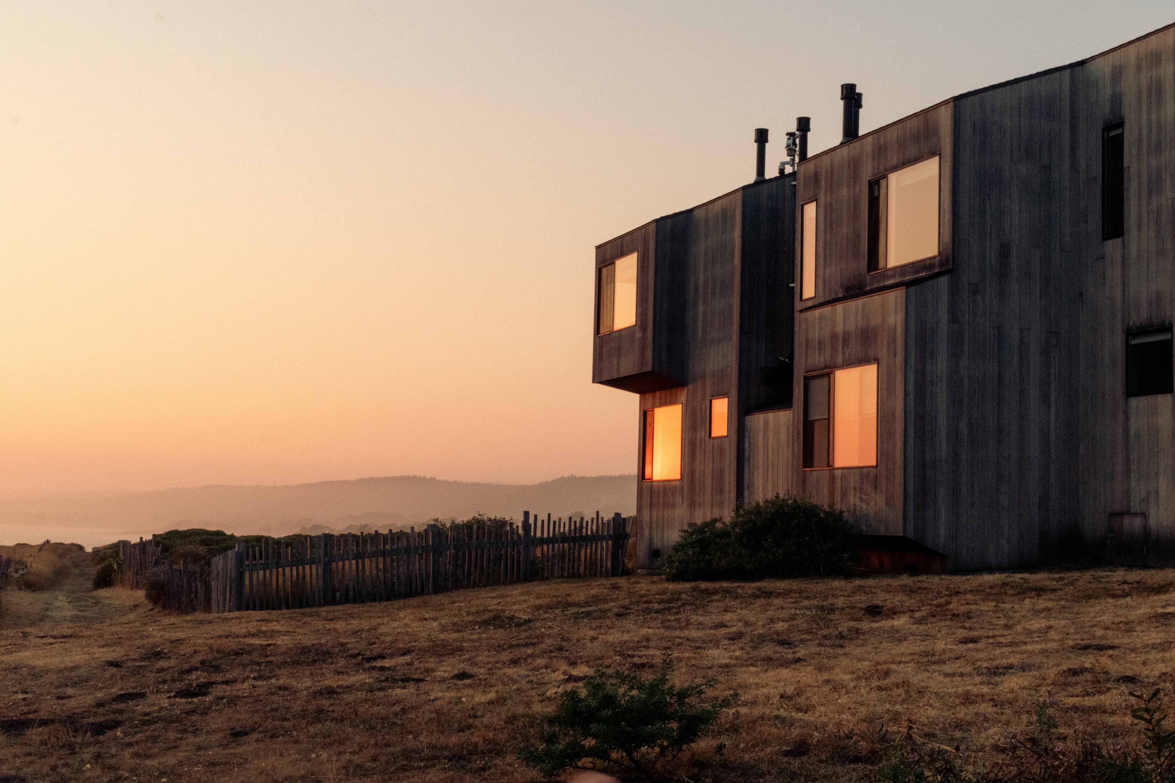 A home at dusk